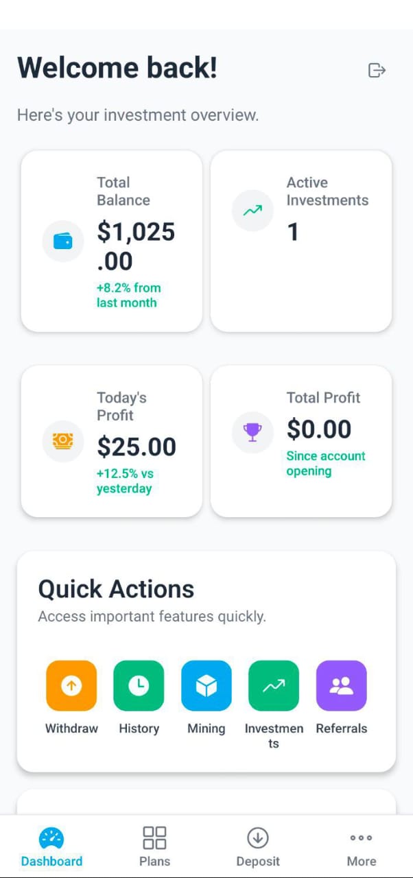 InvestPro App Screenshot